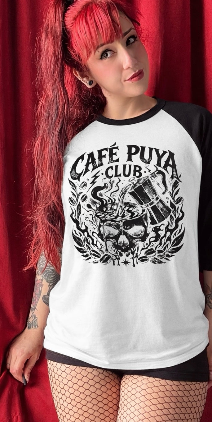 CAFÉ PUYA CLUB TEE 3/4 sleeve raglan shirt